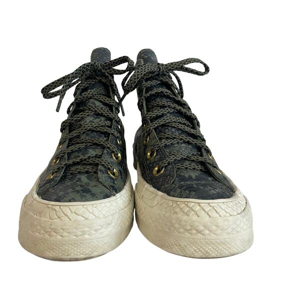 Converse X CT Women’s Green All Star Snakeskin High Fashion Sneakers Size 7 - Picture 3 of 14
